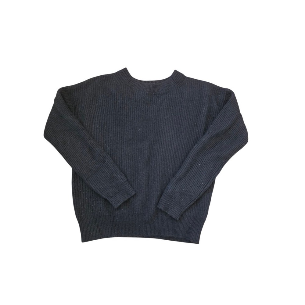 Everlane 100%Cashmere Ribbed Black Minimalist Preppy Cozy Old Money Sweater SP